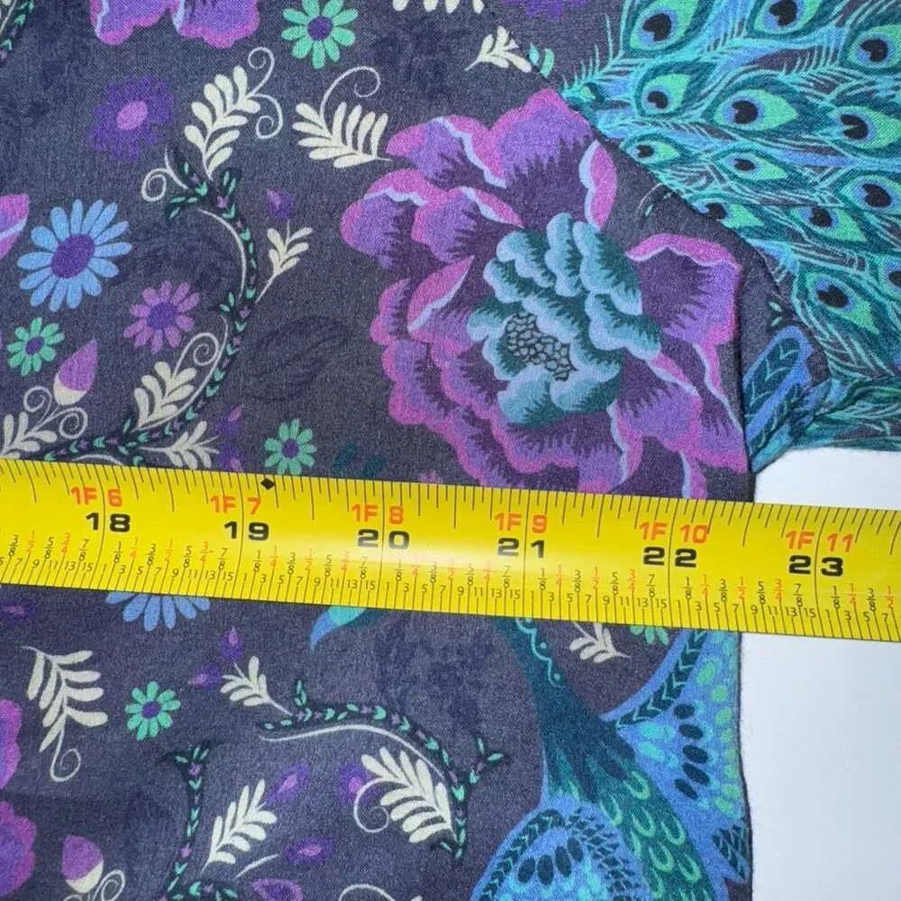 Spell & The Gypsy Boheme Ruffle Blouse | Peacock Floral Print | Large - Picture 12 of 13